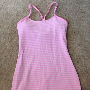 Lululemon pink “Power Y” tank top
